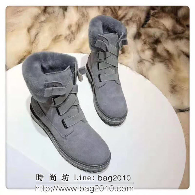 UGG 2018新品 3M防潑水 翻毛鞋幫 絲光牛反皮馬丁靴 QZS2715